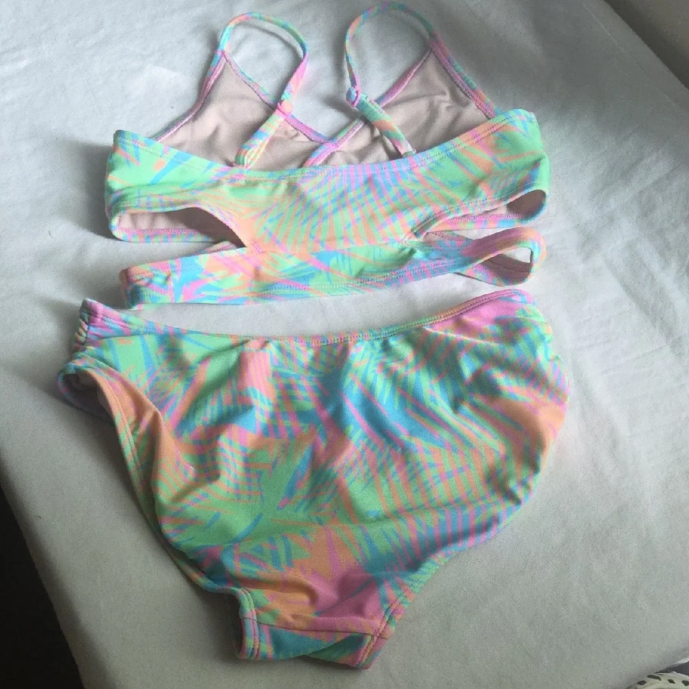 Art Class Multicolor Palm Print Bikini - Picture 3 of 3